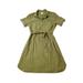 J. Crew Dresses | J Crew Dress Short Sleeve Button Down Belted Pockets Olive Green Midi Size 10 | Color: Green | Size: 10