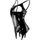 Latex Slip Dress Garter Suspender Belt with Plastic Clips Fun Skir Cosplay (XXL)