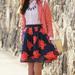 Anthropologie Skirts | Anthropologie Maeve Blur Pomme Blossom Embroidered High Waist Tulle Skirt | Color: Blue/Orange | Size: 4