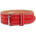 Weight Lifting Belts Weight Belts Belt Squat Belt Hard Pulling Weightlifting Leather Belt Powerlifting Belt Sports Brace 10mm Wide (Color : Red, Size : XL(98-114cm))