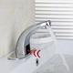 Bathroom Sink taps Chrome Finished Deck Mounted Stainless Steel Automatic Sensor Faucet Bathroom Wash Basin Touchless Infrared Faucet ，Faucet