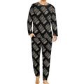 I Love My Furry Potato Guinea Pig Comfortable Mens Pyjamas Set Round Neck Long Sleeve Loungewear with Pockets 4XL