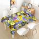 ROLETI Tablecloths Purple Flower Indoor and Outdoor Table Cover Waterproof Wipeable Polyester Table Cloth Rectangle Kitchen Dinning Table Decoration Picnic Table Cover (Rectangular-140x210cm)