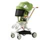 Lightweight Foldable Stroller Portable Summer car Quad Bike with Sunshade Travelling (Color : Fini Green)