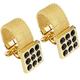 Mens Cufflinks with Chain-Crystal and Shiny Gold Tone Shirt Accessories Best Gifts for Him Packed with Nice Box