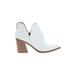 Ankle Boots: D'Orsay Chunky Heel Casual White Print Shoes - Women's Size 9 - Pointed Toe