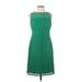 Lauren by Ralph Lauren Casual Dress: Green Grid Dresses - Women's Size 2