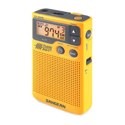 Sangean DT-400W Digital AM/FM/Weather Portable Pocket Radio (Yellow) DT-400W