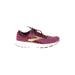 Brooks Sneakers: Athletic Platform Feminine Burgundy Color Block Shoes - Women's Size 9 1/2 - Almond Toe