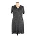 Apt. 9 Casual Dress V-Neck Short sleeves: Gray Dresses - Women's Size X-Large