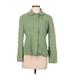 DKNY Long Sleeve Button Down Shirt: Green Tops - Women's Size 8