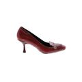 Cole Haan Heels: Slip On Kitten Heel Classic Burgundy Print Shoes - Women's Size 9 - Round Toe