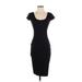 Bar III Casual Dress - Midi: Black Solid Dresses - Women's Size X-Small