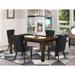 East West Furniture Dinette Set Consists of a Rectangle Dining Table and Chairs, Distressed Jacobean (Pieces Options)