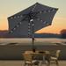 BONOSUKI Aluminum 9ft LED Patio Umbrella w/200gsm solution-dyed fabric