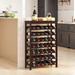 SONGMICS 42-Bottle Wine Rack, 7 Tier Wine Storage Shelf with Table Top