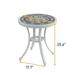 Round Cast Aluminum Patio Table Outdoor Bistro Table