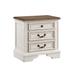 Noble Contemporary Style 3-Drawer Nightstand Made with Wood & Antique Finish