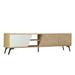 Niche Entertainment TV Stand with Storage Cabinets up to 70" inch TV - Light Oak / White