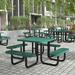 Commercial Grade Expanded Mesh Metal Outdoor Picnic Table with Anchors