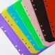 2pcs 6-Hole Binder Colorful Pockets File Organizer Storage Transparent PVC A5/A6 Loose Leaf Pouch