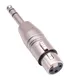 Female 3Pin to 6.35mm 1/4 inch Stereo Male Adapter 6.35mm 1/4" to Stereo Adapter for Microphone