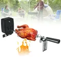 Stainless Steel Rotisserie Kit W/ Electric Motor Heavy Duty Complete Grill Rotisserie Kit BBQ Spit