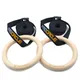 Pro circle Holz 28 mm Gymnastik ringe mit verstellbaren langen Schnallen Riemen Training für