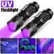 Torcia a LED UV portatile Mini Ultra Violet Blacklight Light lampada di ispezione zoomabile Pet