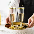 Flûtes à Champagne Dorées en Plastique pour ixde Mariage Verres à Poulet Cocktail Fournitures de