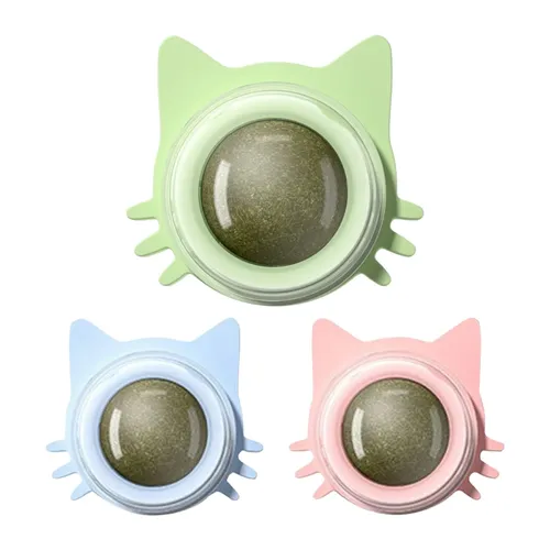 Katzenminze Wand spielzeug drehbares Kätzchen Kau spielzeug Zähne Reinigung Katze Biss Spielzeug für