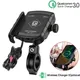 Motorcycle Phone Holder for Moto Motorbike Handlebar Mobile Stand Support QC 3.0 USB Charger