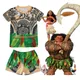 Costume Moana de Natation à Manches Courtes pour Enfant Déguisement de Tatouage Chemise Short