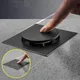 Scarico a pavimento argento/nero Scarico a pavimento pop-up quadrato in ottone Copri scarico a pavimento Doccia Tappo di scarico push down Scarico doccia anti-odore