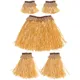 5pcs Hawaiian Fancy Grass Skirt Set Hawaiian Hulaluau Costume Party Women Straw Dance Tassel Dress