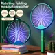 3000V Electric Mosquito Racket Mosquito Killer Lamp USB Rechargeable Foldable Mosquito Swatter Fly