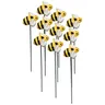 10Pcs Bee Garden Stakes Outdoor Iron Insect Beds Pot Stakes Ornament Yard Art decorazione per