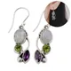 Charme geschenk Baumeln Engagement Hochzeit Schmuck Haken Peridot Mondstein Ohrringe Amethyst Ohr