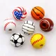 10pcs Natural Wood Beads Sports Basketball Baseball Tennis Beads For Making Bracelet Necklace DIY