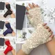 Summer Fingerless Gloves for Women Sexy Lace Gloves White Black Ladies Half Finger Fishnet Gloves