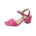 Sandali da donna estate 2023 elegante tacco medio moda scarpe con tacco spesso Sexy tendenze rosa