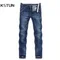 KSTUN Jeans uomo estate 2021 sottile blu Slim pantaloni in Denim dritto moda Casual pantaloni da