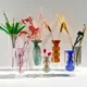 Vase en verre hydroponique de style nordique vase en verre double pot de fleurs transparent art