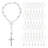 30 pz battesimo rosario perline dito battesimo rosari perle finte per battesimo favori battesimo