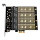 Adaptateur de minage PCIE vers M2 SSD PCI-E PCI Express bronch4 Ports B Key M.2 NGFF SATA 6