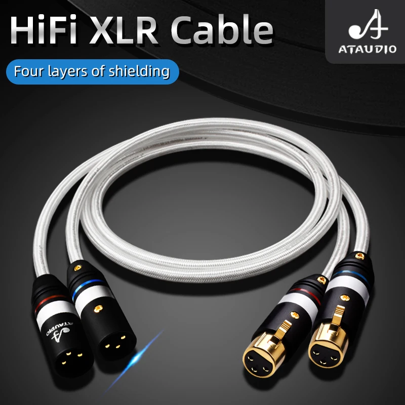 Kupfer und silber gemischt HIFI 2xlr HiFi high-fidelity XLR männlichen und weiblichen kopf mikrofon kabel kondensator mikrofon kabel Image