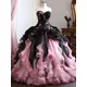 Robes de Rhde princesse roses dégradées corset chérie à lacets applique florale rose robe de