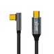 10Gbps Rapide USB C à C 100W TypeC Câble De Charge 90 Degrés Type-C Cordon pour Ordinateurs