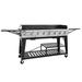 Arlmont & Co. Royal Gourmet 8 - Burner Free Standing Liquid Propane 104000 BTU Gas Grill 6 Piece Set /Steel in Black/Gray | Wayfair