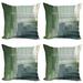 Ambesonne Abstract Throw Pillow Cover 4 Pcs Brushstrokes Contemporary Green & Cadet Blue, Microfiber | Wayfair micfour_sd2734_24x24